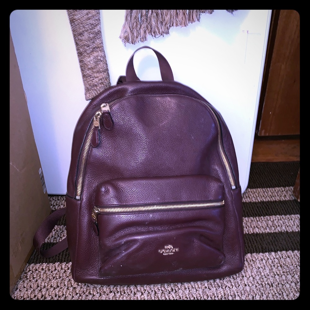 Maroon Coach backpack